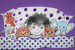 خوابیدن بچه داستان کودکانه نرم توی تخت خیلی زیاده