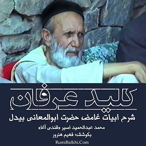 محمد معتمدی  تا آسمان زمین تا آسمان ایثار عام، آنگاه نومیدی  ابوالمعانی بیدل