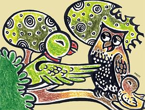 یک روز بارانی داستان کودکانه خانه ی برای جغد